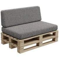 Palettenkissen PFBG Palettenkissen Gartenkissen für Garten, Balkon Terrasse, Maße Set (120x80 + 120x35)