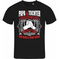 deinshirt Print-Shirt Herren T-Shirt Papa und Tochter ein Herz und eine Seele Funshirt mit Motiv