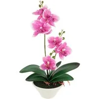 Kunstblume Kunstorchidee im Topf Orchidee, I.GE.A., Höhe 30 cm, 30cm künstliche Orchidee mit Blüten Phalaenopsis Kunstpflanze Pflanze