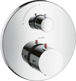 Hansgrohe Thermostatmischer Unterputz Axor Starck Fertigset chrom mit Absperrventil, 10700000 10700000