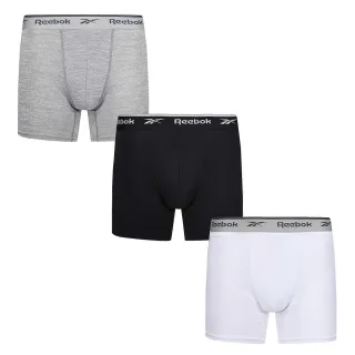 Reebok - "Ainslie" Boxershorts für Herren, Sport (3er-Pack) (Schwarz/Weiß/Grau meliert)
