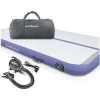 VENDOMNIA Turnmatte AIR Tracking TRACK Matte - aufblasbar, Tumbling Matte (10 cm - 20 cm hoch, mit elektrischer Pumpe, Farbwahl, Größe: 1 2 3 4 m Tumblingmatte, Gymnastikmatte, Turnmatte, Trainingsmatte, Fitnessmatte)