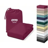 OTTO home Spannbettlaken Cremona, BASIC und PREMIUM Qualität, mit Elasthan, Baumwolle, Jersey (180 g/m), Gummizug: rundum, (1 Stück), bis 20 cm Höhe, Bettlaken ab Gr. 90x200 cm, Strapazierfähig