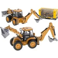Hui Na Toys Spielzeug-Bagger Baggerlader Bulldozer Spielzeug 1:50 - Metallmodell beweglichen Teilen, (Radladerbagger Set, 1x Realistischer Radlader Bagger mit beweglichen Teilen), Robuste Konstruktion, realistische Details, bewegliche Teile