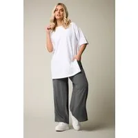 Stil Diva Bequeme Jeans Plus-Size-Hose mit elastischem Bund, weitem Bein und Taschen