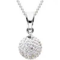 LÖB Kette mit Anhänger 925 Silber Kette Zirkonia Glitzer Steine Perle Anhänger Perlenkette (Geschenke für Frauen Damen Beste Freundin Mutter Mama Ehefrau Oma sie zum Geburtstag Schmuck Sommer, Inkl. Schmuckbox), Halskette Perlenanhänger Strass Kugel 