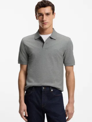 Herren Silber Pallas Polohemd