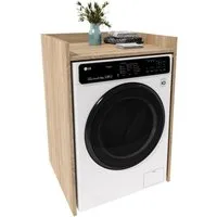 TREND WERK Waschmaschinenumbauschrank für Waschmaschine in Tiefenvarianten: 48 cm und 62 cm (Badschrank Umbauschrank für Waschmaschine & Trockner) Platzsparende Waschmaschinenverkleidung mit Stauraum