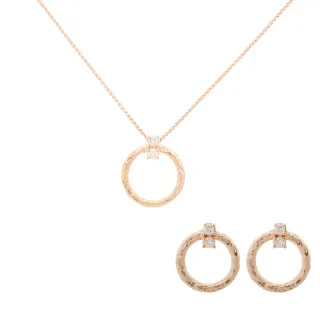 Orphelia 'Novalie' Damen-Set aus 925er Sterlingsilber: Kettenanhänger + Ohrringe - Rosé SET-7129/RG