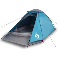 vidaXL Kuppelzelt Kuppel-Campingzelt 4 Personen Blau Wasserdicht, (1 tlg)