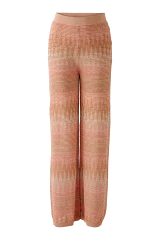 Oui - Strickhose Viskose mit Glanzeffekten pink - Gr. - 42