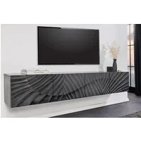 riess-ambiente Lowboard SCORPION 200cm schwarz (Einzelartikel, 1 St), Wohnzimmer · Massivholz · Mango · TV-Schrank · hängend · Industrial