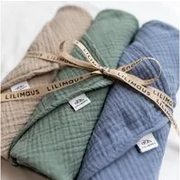 lilimaus Spucktuch Mulltücher für Babys aus 100% Baumwolle - weich & saugfähig, (3-tlg), 3er-Set, saugfähig & schnelltrocknend - auch als Kuscheltuch