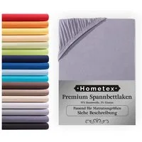 Hometex Premium Textiles Spannbettlaken Premium Boxspringbett Spannbetttuch ideal für Wasserbett und Matratzen, Jersey, Gummizug: Rundumgummizug, Spannbettlaken Premium Qualität 190 g/m², Gekämmte Baumwolle