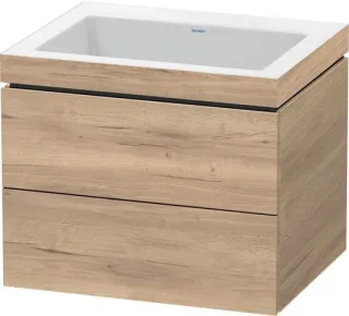Duravit L-Cube Waschtisch-Set cbonded wandhängend 600x480x500 Ei Marmoriert Mt LC6926N5555
