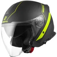 Bogotto Motorradhelm V586 Detri Jethelm, integriertes Sonnenvisier