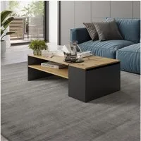Vicco Couchtisch Rubby, Artisan Eiche/Anthrazit/Anthrazit, 110 x 60 cm (1-St)