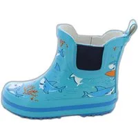 Beck Kleinkinder Gummistiefel Little Sharks Gummistiefel (wasserdichte Kurzstiefel aus weichem Naturkautschuk) mit seitlichen Gummi-Einsätzen für leichtes An- und Ausziehen