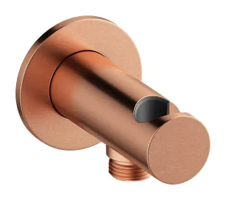 Damixa Brauseanschlusswinkel 1/2" mit integriertem Brausehalter, Kupfer gebürstet 484468700