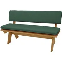 DEGAMO Bankauflage DALLAS, (1 St), 3-sitzer 150cm, dunkelgrün, 2-teilig mit separater Rückenlehne