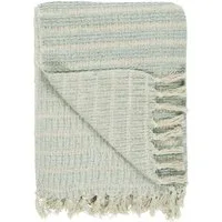 Plaid Ib Laursen Plaid Creme/Hellblau mit Streifenmuster, Ib Laursen