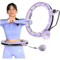 HMS Hula-Hoop-Reifen Hula Hoop mit Gewicht und Zähler Fitnessgerät Sportgerät Fitnessring, MIT MASSAGEPUNKTEN UND SCHWERKRAFTBALL + ZÄHLER