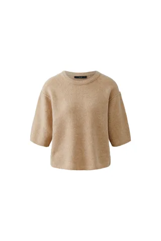 Oui - Pullover beigemel - Gr. - 36