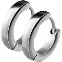Taffstyle Paar Creolen Klassische Ohrringe Creolen Huggie Hoops Klapp Verschluss Unisex (Elegante Creolen in 5 Farben aus Chirurgenstahl), Schmuck Ohrringe Creolen Frauen Damen Schmuck Geschenke zum Geburtstag