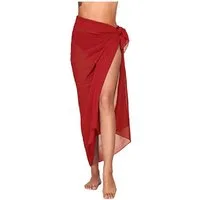 Agger Strandrock Strand-Sarong für Damen, Transparenter Bikini-Überwurf,Wickeltuch Wickelrock oder Bikini Cover-up,sommerlicher Strand- und Urlaubsschutz
