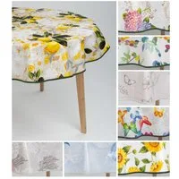 laro Tischdecke laro 140cm runde Wachstuchtischdecke mit Saum-Eingefasst