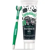 Bugalugs Fellpflege Bugalugs Dental Care Kit für Hunde – Zahnpflege-Set für saubere Zähne, (Eine Tube mit Triplekopfbürste)