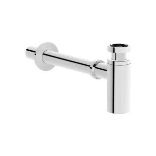 VitrA Zubehör Design Siphon Abgangsrohr und Rosette G 1 1/4" Maximallänge 43 cm Chrom,A45124 A45124
