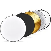 Neewer Blitzlichtreflektoren RF-110 Ø110cm Lichtreflektor Diffusor, 5 in 1, Faltbare, mit Tasche, (Packung), Fotoreflektor für Studio Fotografie Beleuchtung im Freien