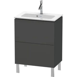 Duravit L-Cube Waschtisch-Unterschrank LC667304949 62 x 39,1 cm, graphit matt, 2 Auszüge, stehend