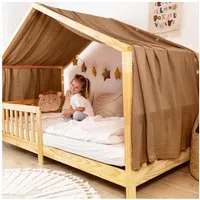 lilimaus Betthimmel Himmel für Hausbett aus Musselin - Länge 320, 360 oder 420 cm (1-tlg), macht das Hausbett zur Kuschelhöhle - weicher, luftiger Musselin