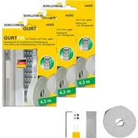SCHELLENBERG Reparatur-Set Rollladen Gurtfix für das Rollladensystem Mini, Set, 3-St., für alte Gurtbänder in unterschiedlichen Farben, 14 mm x 4,3 m