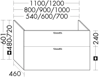 Burgbad Waschtischunterschrank System 30 Preisgruppe 4 Sana 601x1200x460 Bambus Natur, WSDD120F6567 WSDD120F6567