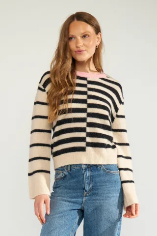 Nümph - NURIETTE BLOCK STRIPE PULLOVER - Gr. - S