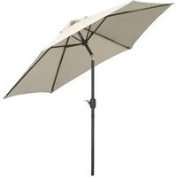 Outsunny Sonnenschirm Marktschirm mit Handkurbel, aus Alu 180/ Polyester, LxB: 260x260 cm, Marktschirm, Sonnenschirm, ohne Schirmständer