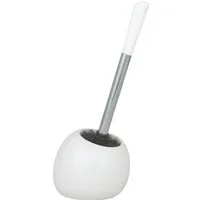 WENKO WC-Garnitur POLARIS, Weiß, H 34,5 cm, Keramik, Bürste mit austauschbarem Kopf