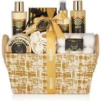 BRUBAKER Pflege-Geschenkset Bade- und Dusch Set, 13-tlg., Geschenkset in Henkelbox, Vanille Minze Duft