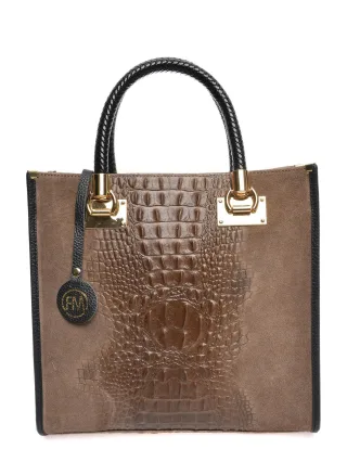 Roberta M Beige Rindsledertasche