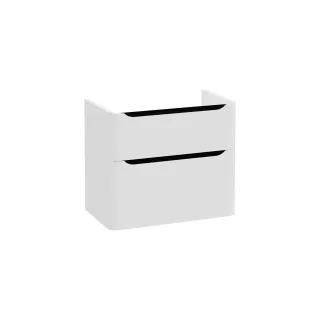 VitrA New Integra Round Waschtischunterschrank mit 2 Vollauszügen 76 x 45 x 65 cm Matt,70020 70020