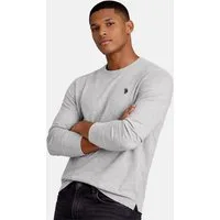 U.S. Polo Assn. Longsleeve USAaron – Herren Langarmshirt mit Logo-Stickerei Aus 100 % Baumwolle, mit Rundhalsausschnitt und klassischer Passform