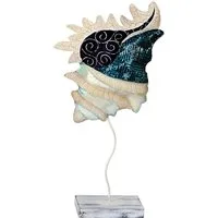 MystiCalls Dekofigur Dekofigur Muschel aus Muschelschalen Maritim Badezimmer Dekoration (1 St), Dekofigur mit Muschelschalen