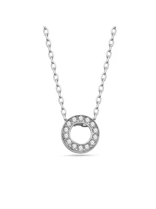 Dkeniz Anhänger mit Kette Buchstabe O 925/- Sterling Silber