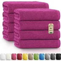 NatureMark Handtücher 8er-Sparpack Handtücher 50x100cm, 100% Baumwolle (8-St), 8X Handtücher, 100% Baumwolle, Pink, 50 x 100cm