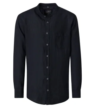 CASAMODA - Leinenhemd schwarz - Gr. - XL