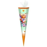 Verpackungsmittel GmbH Markneukirchen Schultüte Schultüte / Zuckertüte / 85cm / eckig / "Fuchs"