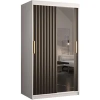 ABIKS MÖBEL Schwebetürenschrank RIFLO WAVE 2 Schlafzimmerschrank - mit Schiebetüren, Kleiderstange